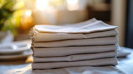 Location-entretien de nappes et serviettes pour restaurant à Toulouse. Linge de table prêt pour le service en Occitanie